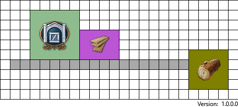 Lumberjack hut in Anno 1800 basic layout