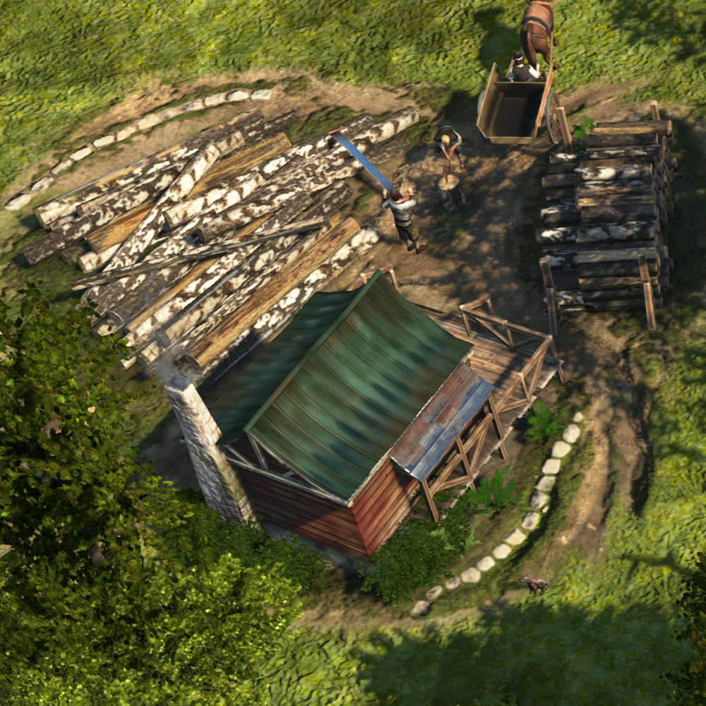 Lumberjack hut in Anno 1800