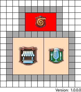 Marketplace, pub and fire station layout in Anno 1800